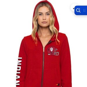 NWT Aviator Nation Indiana University Champions Red Hoodie with White Logo